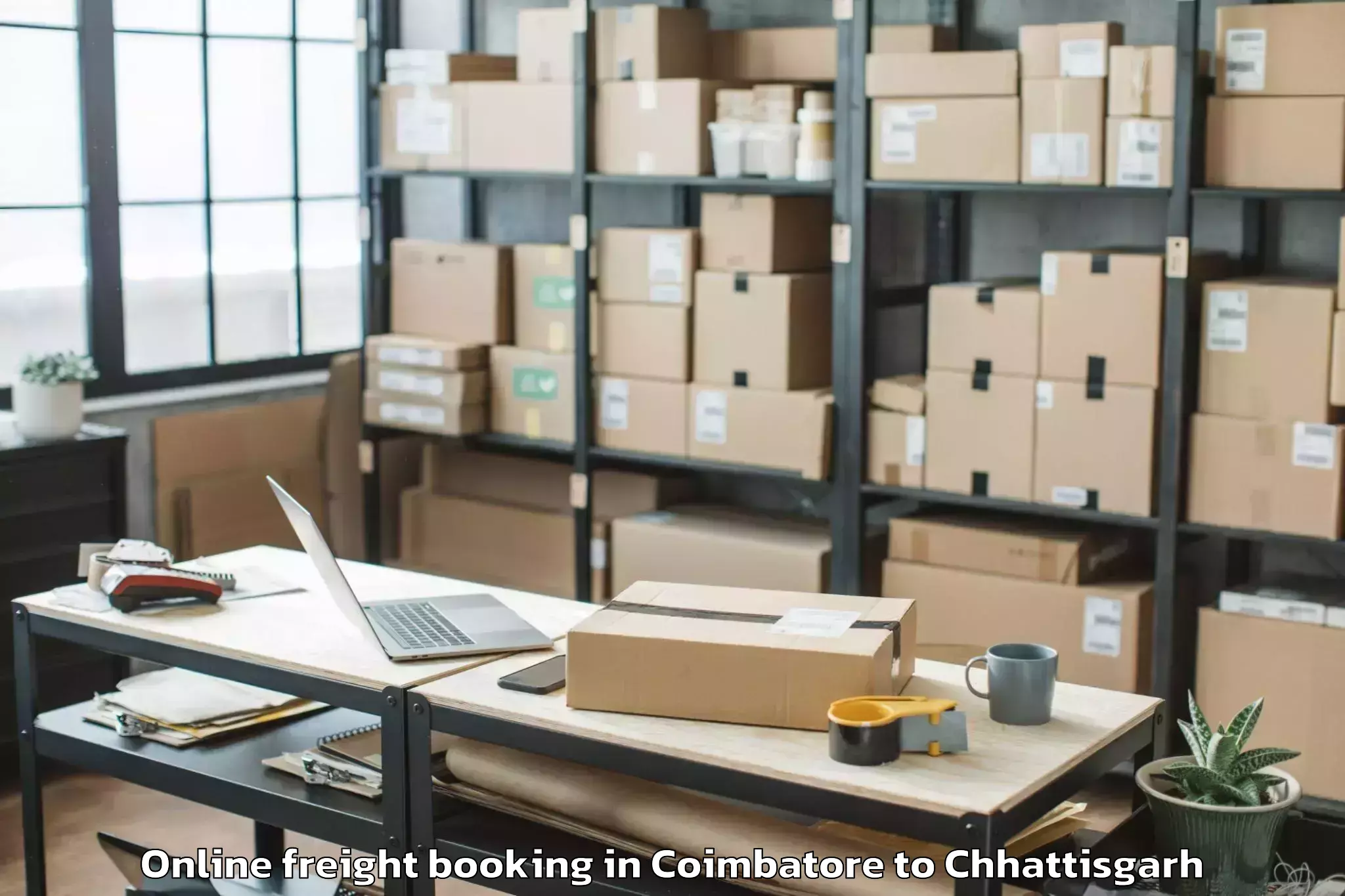 Efficient Coimbatore to Chakarbhatha Online Freight Booking